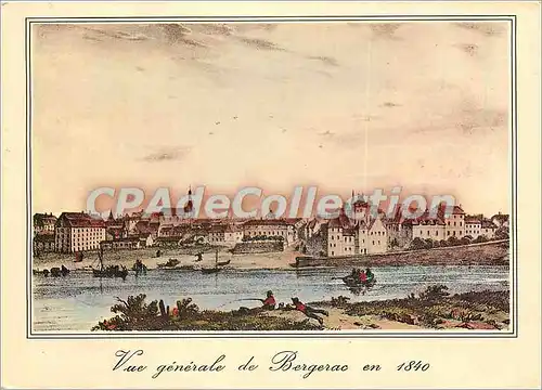 Moderne Karte Bergerac Vieilles gravures de 1840