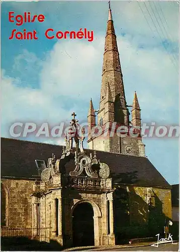 Cartes postales moderne Carnac L'eglise Saint Cornely et le porche (XVIIe s)