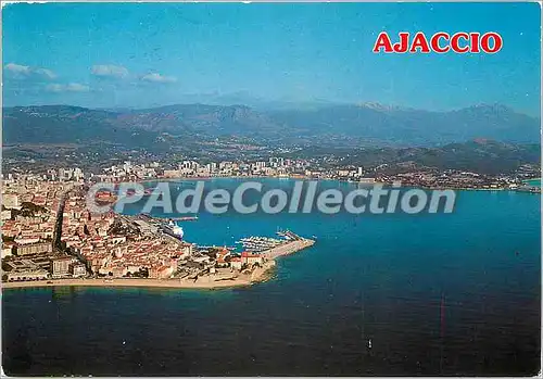 Cartes postales moderne Corse Ile de Beaute Souvenir d'Ajaccio Vue aerienne de la Ville et des ports