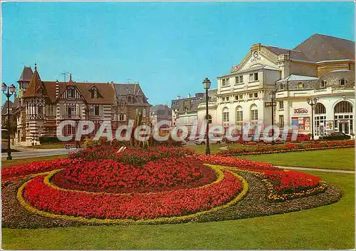 Cartes postales moderne Cabourg (Calvados) La plage des Fleurs le Casino et le jardin