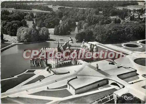 Moderne Karte Chantilly (Oise) Vue aerienne le chateau