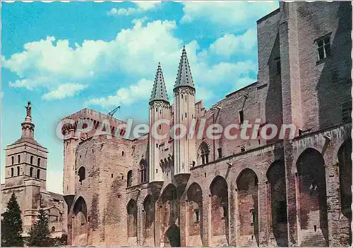 Moderne Karte Avignon (Vaucluse) Le palais des Papes facade occidentales