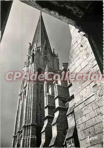 Cartes postales moderne Les merveilles de Chartres (Eure et loir) le clocher Vieux (106 m) de la cathedrale (XIIe s)