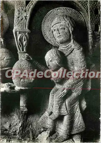 Cartes postales moderne Cathedrale d'Autun (S et L) La Vierge et l'enfant Chapiteau (XIIe s)