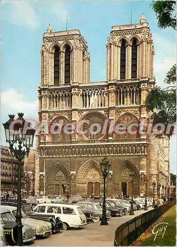 Cartes postales moderne Paris Facade de la Cathedrale N D (1163 1260)