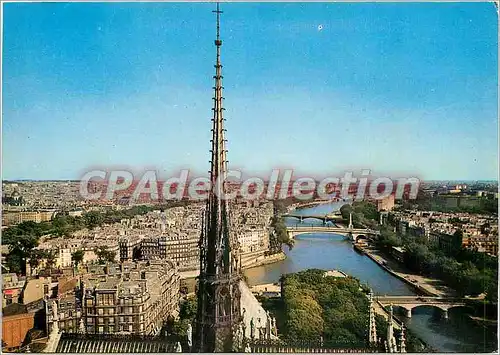 Cartes postales moderne Paris La Seine vue des toits de N D