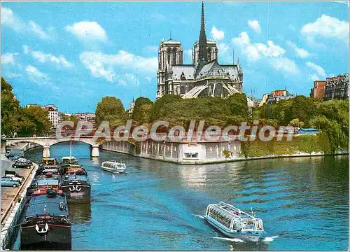 Cartes postales moderne Paris N D de Paris l'Ile de la Cite et la Seine N D de Paris