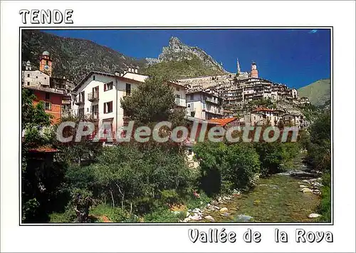 Moderne Karte Tende (Alpes Mmes) alt 850 m Village mediavale perche sur les flancs du rocher St Sauveur