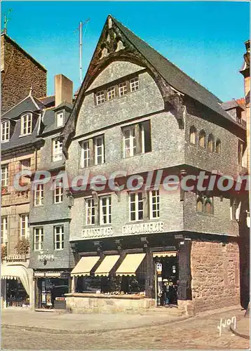 Moderne Karte Guingamp (Cotes du Nord) Vieille Maison a encorbellement Place du Centre