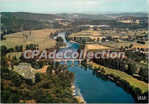 Cartes postales moderne Dordogne Domme Le magnnifique panoramique l'on peut admirer du haut de la Ville