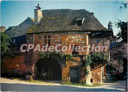 Moderne Karte Collonges la Rouge (Correze) La Maison de la Sirene (XVIe s)