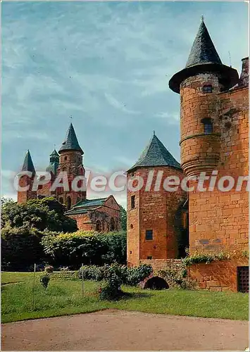 Cartes postales moderne Colonges la Rouge (Correze) L'eglise prise du castel de Vassinhac (XVe et XVIe s