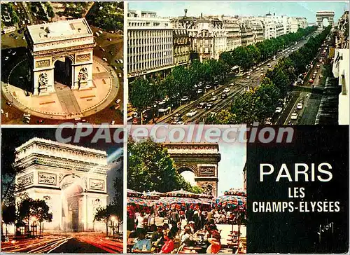 Cartes postales moderne Paris les Champs Elysees l'Arc de Triomphe