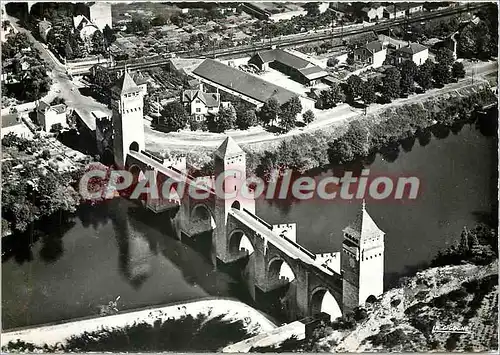 Cartes postales moderne Cahors (Lot) Vue aerienne du Pont Valentre