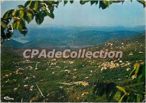 Cartes postales moderne Speracedes (Alp Mma) Vue generale au loin le Tignet et le lac de St Cassien