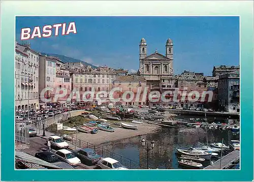 Cartes postales moderne Bastia L'eglise St Jean et le Vieux port