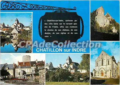 Cartes postales moderne Chatillon sur Indre (Indre) Vue generale le Vieux chateau le donjon vue generale