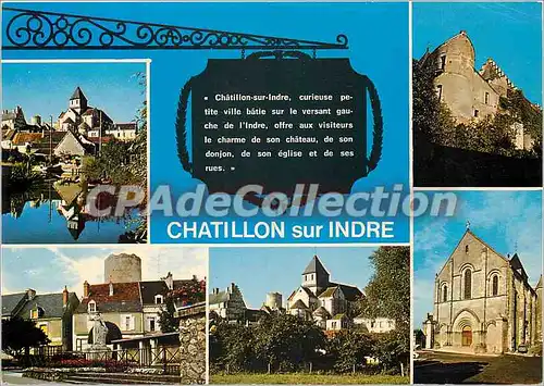 Cartes postales moderne Chatillon sur Indre (Indre) vue generale le vieux chateau le donjon Vue generale