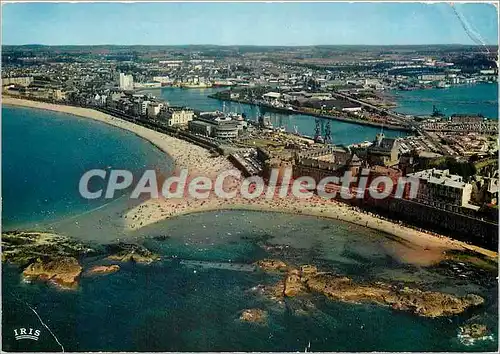 Cartes postales moderne Saint Malo Cite Corsaire Le chateau la plage de l'Eventail et le Sillon