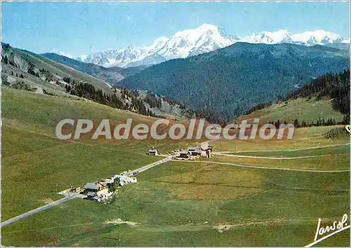 Cartes postales moderne le Col des Aravis Vue generale le Mont Blanc et la Chaine des Aiguilles de Chamonix