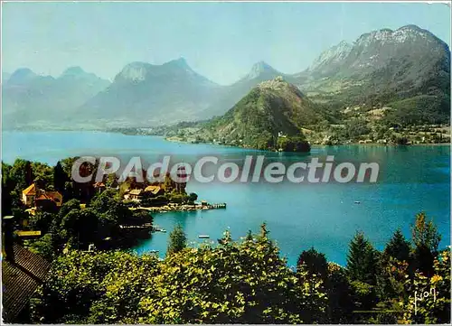 Moderne Karte Lac d'Annecy (Haute Sav) Baie de Talloires