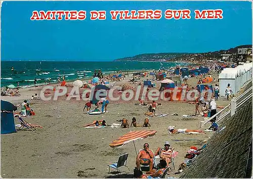 Cartes postales moderne La Cote Fleurie Villers sur Mer (Calvados) la plage