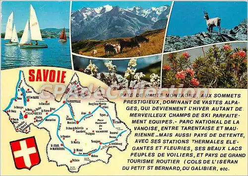 Cartes postales moderne Departement de Savoie Sup 6187 km2