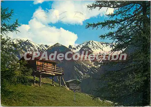 Moderne Karte Les Alpes touristiques Petits chalets de Vacances dans le haute vallee du Queyras
