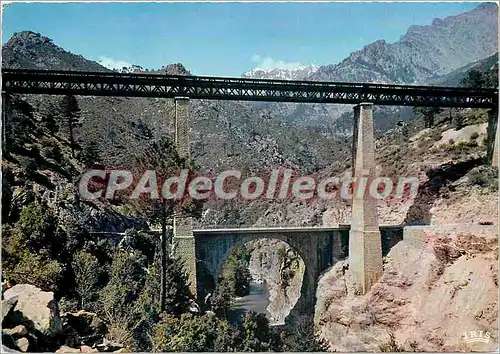 Moderne Karte Charmes et Couleurs de la Corse Vivario Pont du Vecchin