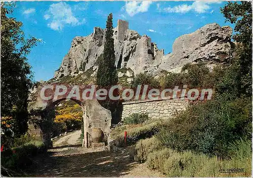 Cartes postales moderne Reflet de Provence Dominant le Village des Baux en Provence (B d R) les ruines du Chateau