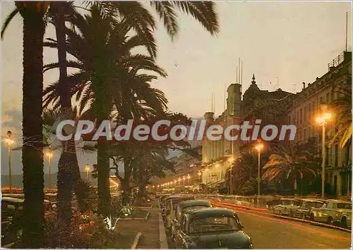 Cartes postales moderne Nice La Promenade des Anglais la nuit