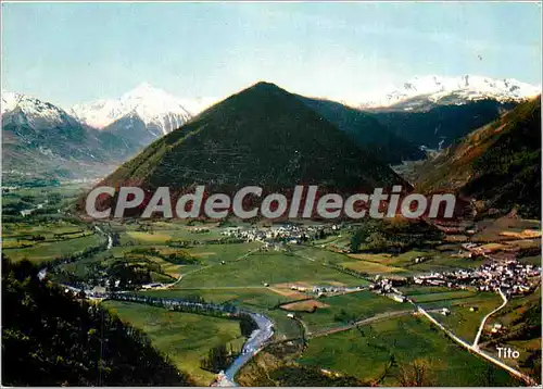 Cartes postales moderne La Plaine d'Aure et ses montagnes Ancizan et Guchen