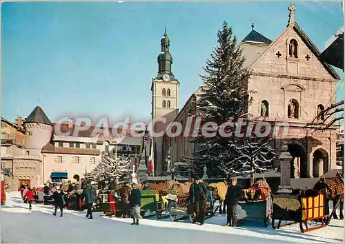 Cartes postales moderne Megeve Hte Sav (1113 m) Capitale du Ski la palce de la mairire l'eglise et le prieure