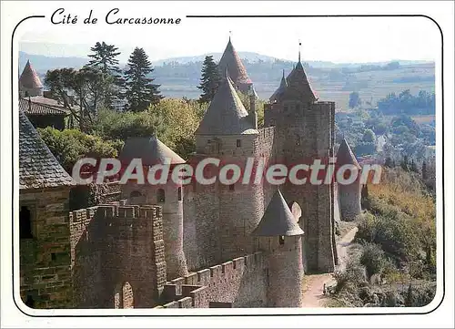 Moderne Karte Cite de Carcassonne (Aude) La Porte d'Aude avec ses remaprts