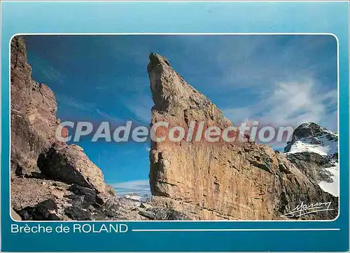 Cartes postales moderne Hautes Pyrenees la Breche de Roland et le Casque alt 3006 m