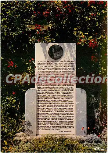Moderne Karte Mouilleron en Pareds (Vendee) La stele erigee en l'Honneur du Marechal de Lattre de Tassigny et