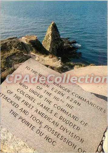 Cartes postales moderne La Pointe du Hoc a la memoire des commandos du 16e regiment d'intainterie Americaine