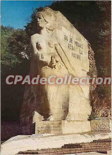 Cartes postales moderne La route Blanche Cerdon (Ain) le monument des Maquis de l'Ain