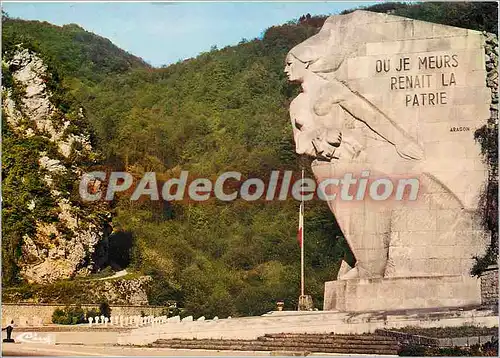 Moderne Karte La route Blanche Cerdon (Ain) Le monument des Maquis de l'Ain