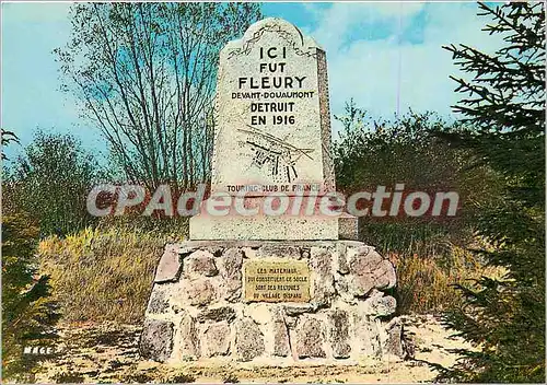 Moderne Karte Env de Verdun (Meuse) Monument Commemoratif de Fleury