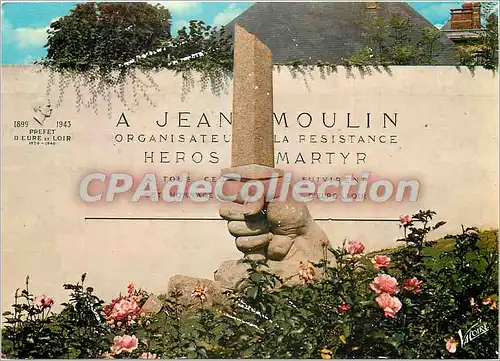 Moderne Karte Chartres (Eure et Loir) le monument a la memoire de Jena Moulin (1899 1943)