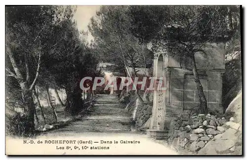 Cartes postales N D de Rochefort Gard Dans le Calvaire