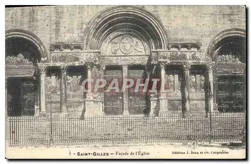 Cartes postales Saint Gilles Facade de l'Eglise