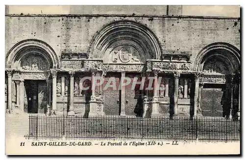 Ansichtskarte AK Saint Gilles du Gard Le Portail de l'Eglise