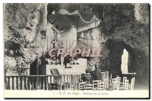 Cartes postales N D des Anges Interieur de la Grotte