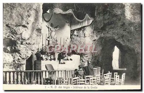 Cartes postales N D des Anges Interieur de la Grotte