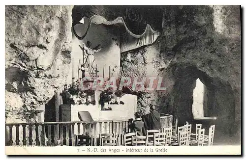 Cartes postales N D des Anges Interieur de la Grotte