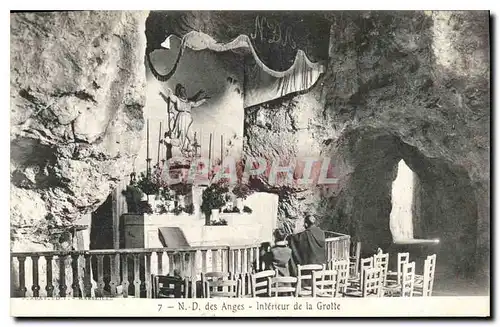 Cartes postales N D des Anges Interieur de la Grotte