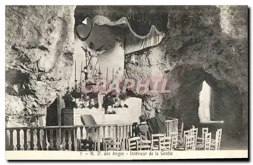 Cartes postales N D des Anges Interieur de la Grotte