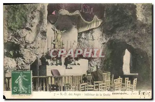 Cartes postales N D des Anges Interieur de la Grotte